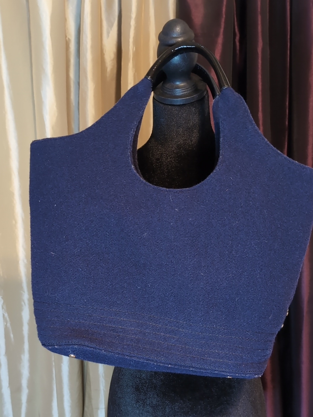 Kate Spade Wool Felt Navy Bow Tote - Picture 2 of 4